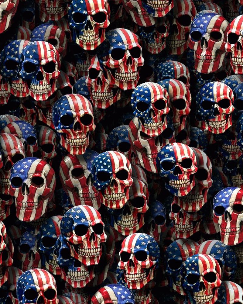 US Flag Skulls 47