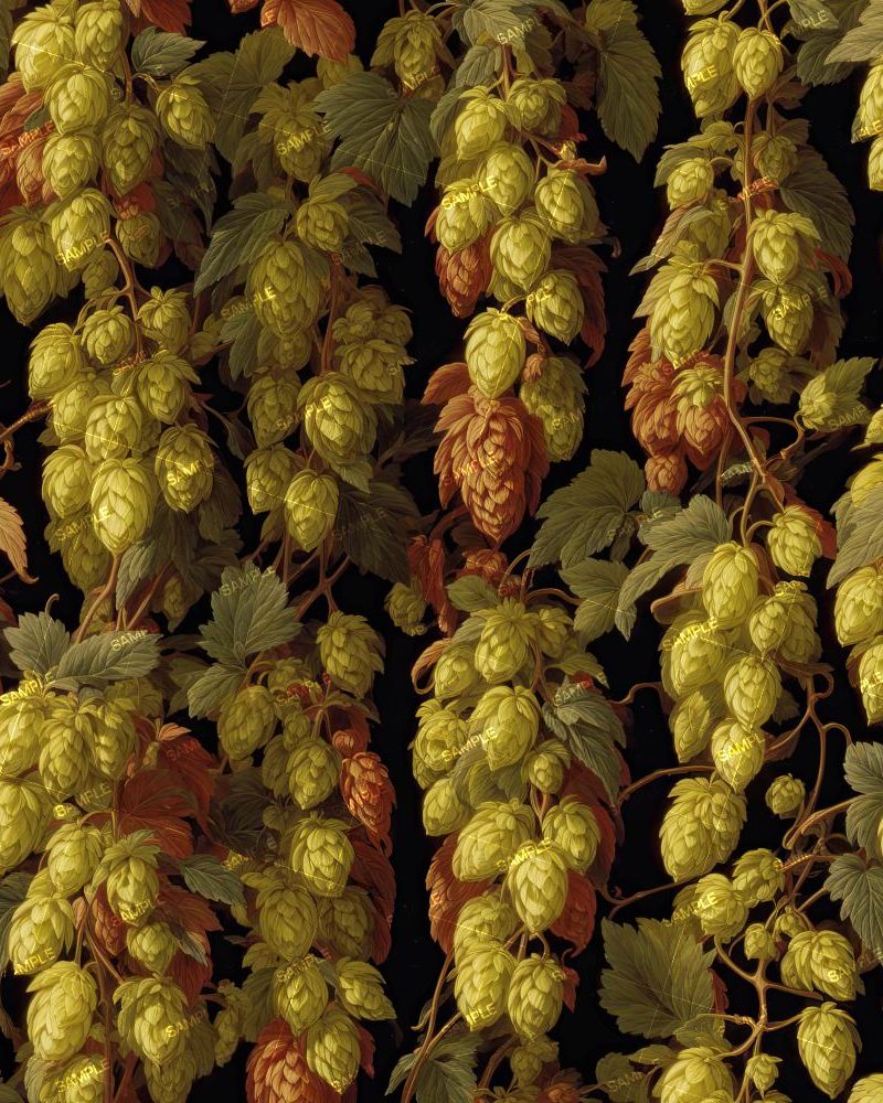 Vintage Hops Painting