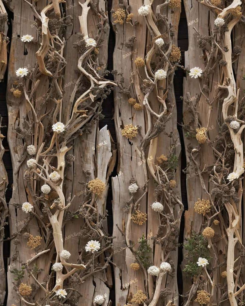 Flowers and Driftwood Abstract 43