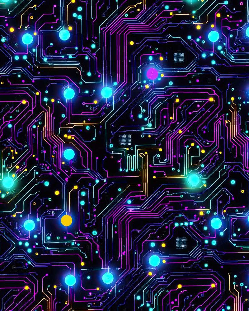 Neon Cyberpunk Circuitry