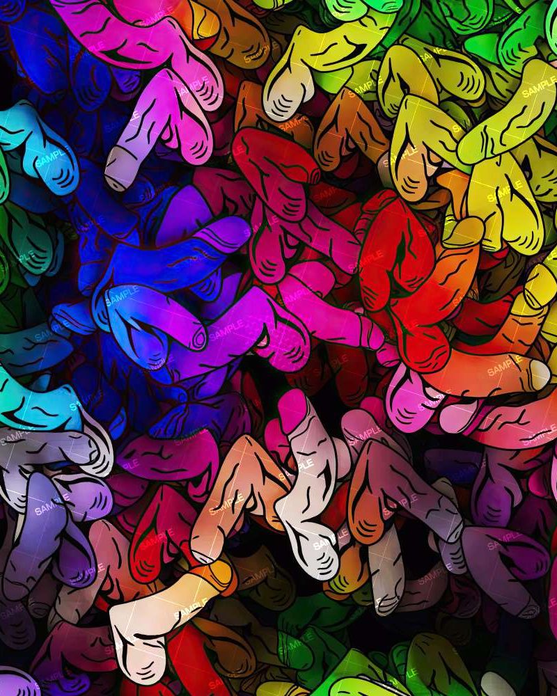 Neon Penis Abstract 43