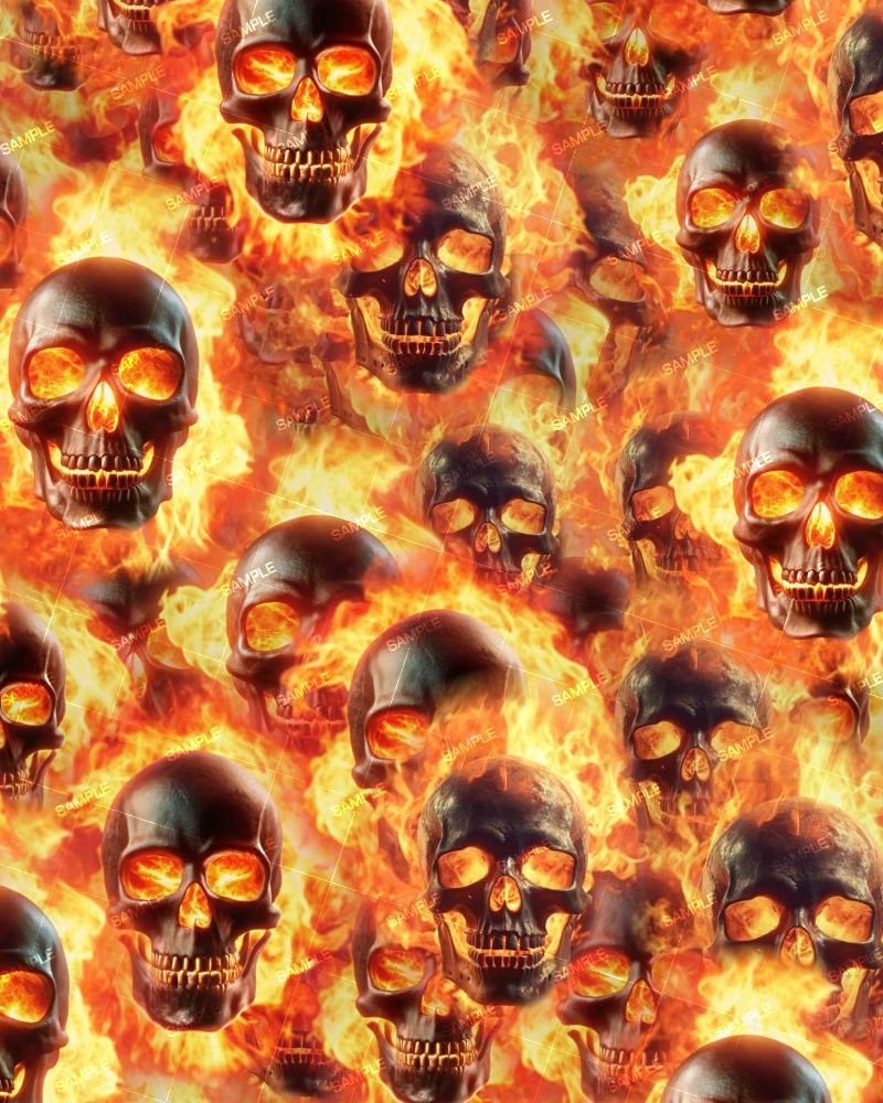 Skulls on Fire 45