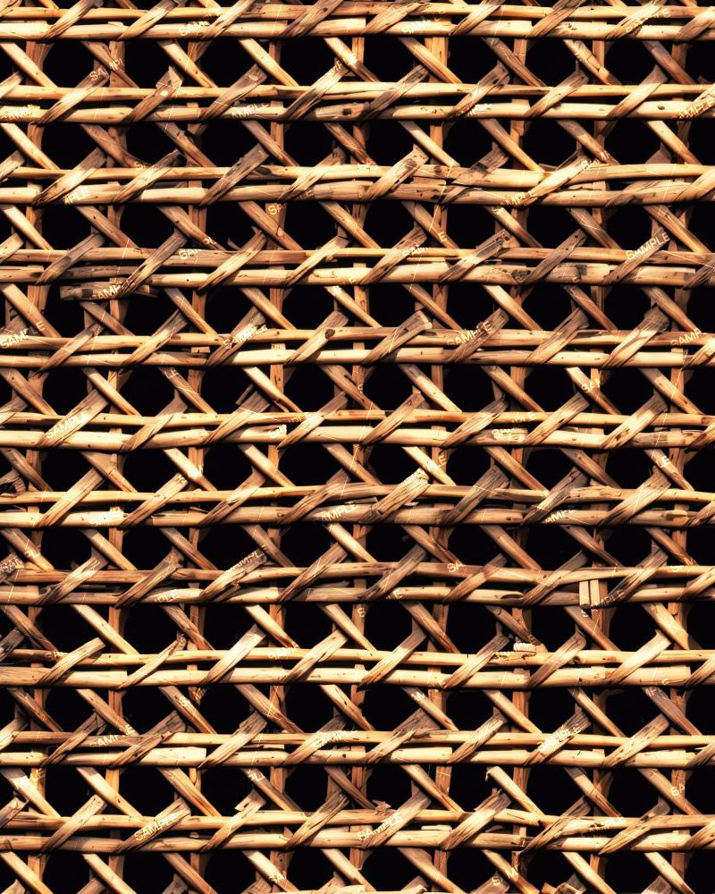 Aged and Worn Rattan