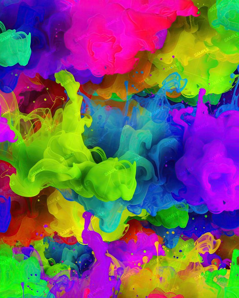 Neon Ink Drops in Water 44