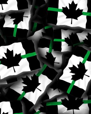 Canadian Thin Green Line Flag
