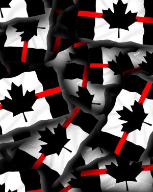 Canadian Thin Red Line Flag