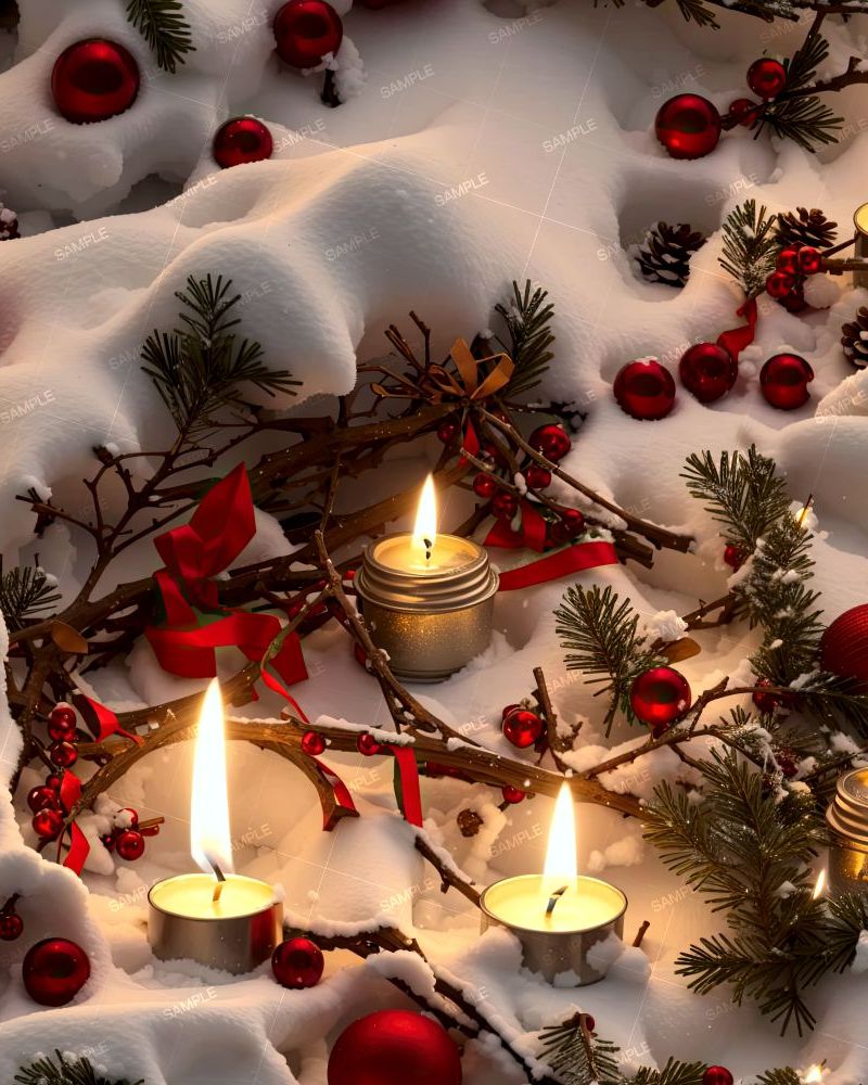 Candles in the Snow