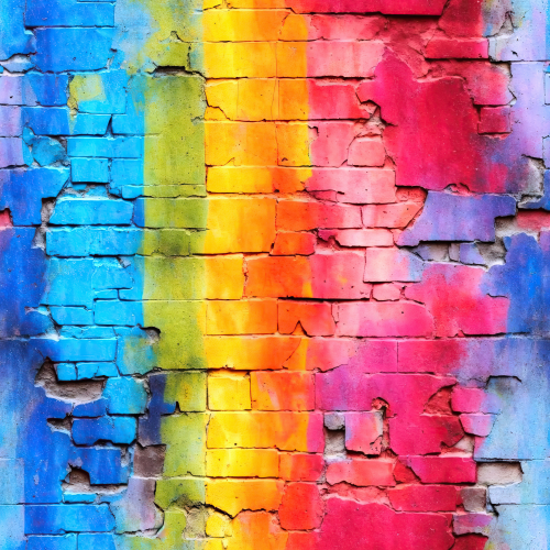 Rainbow Grunge Wall