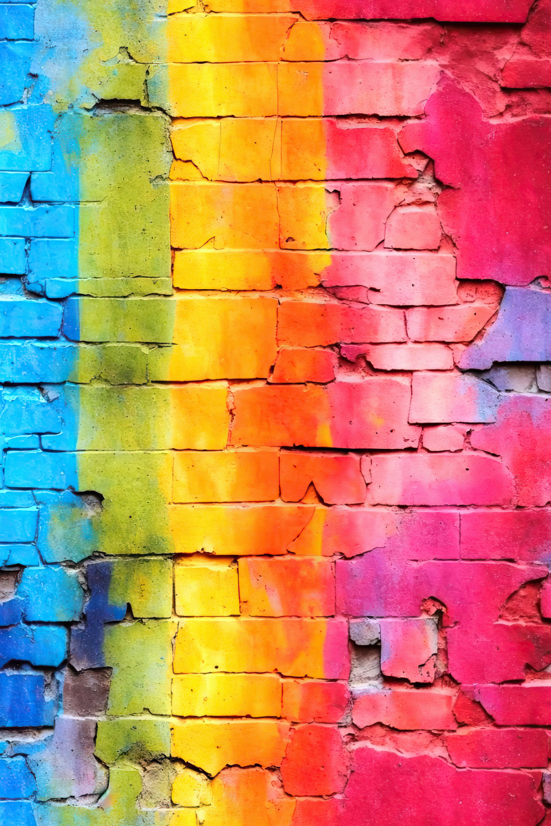Rainbow Grunge Wall