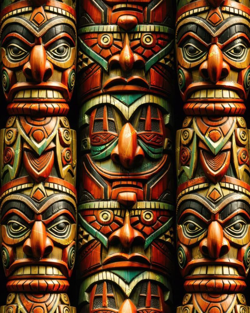Tiki Totem Poles 44