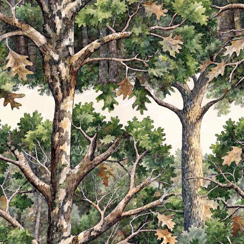Watercolor Tree Camouflage 22