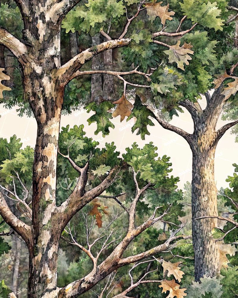 Watercolor Tree Camouflage 22
