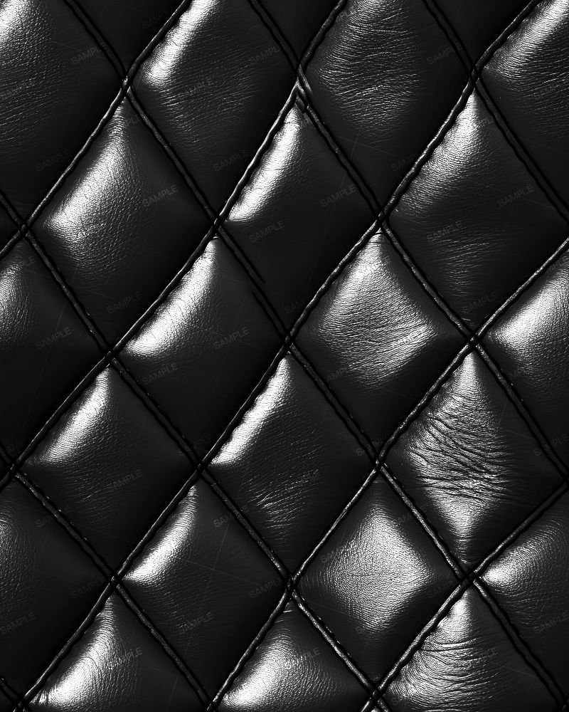 Black Diamond Stitched Leather