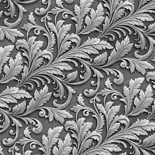 Engraved Silver Acanthus Scrollwork