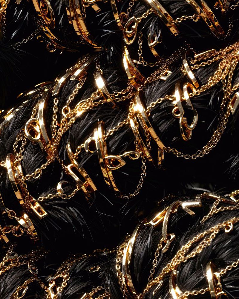Gold on Black Fur