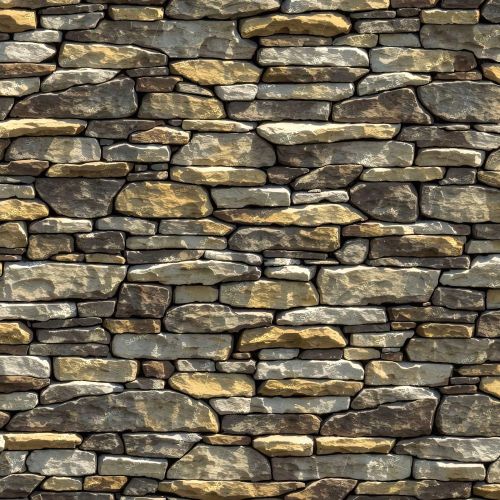 Mexican Dry Stacked Stone Wall