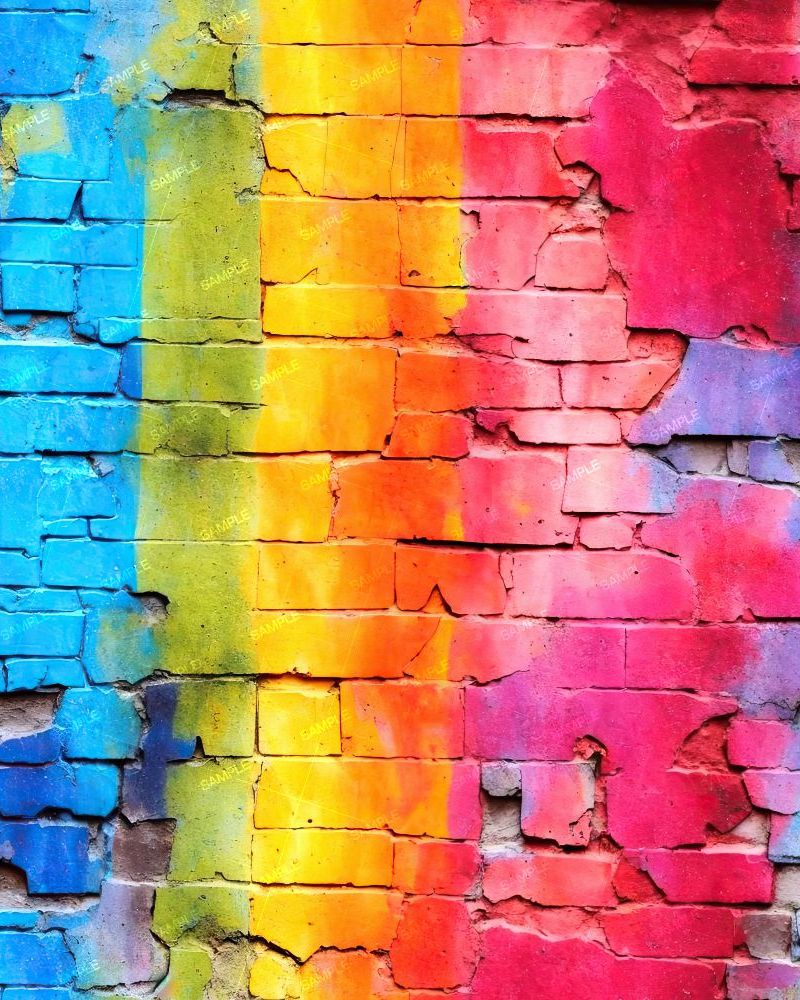 Rainbow Grunge Wall