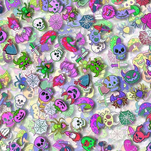 Spooky Skateboard Stickerbomb 44