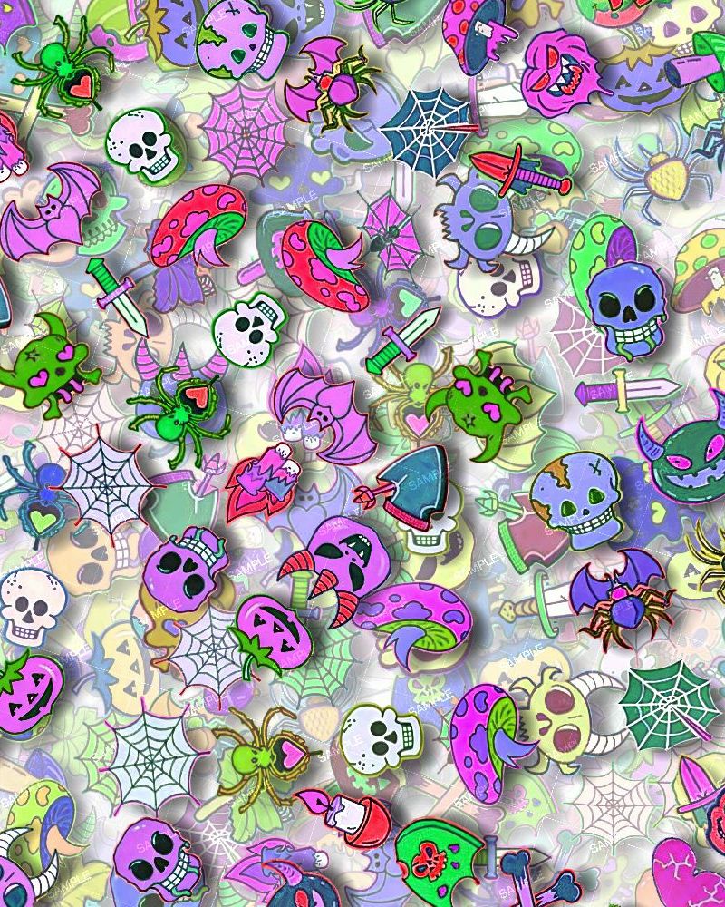 Spooky Skateboard Stickerbomb 44