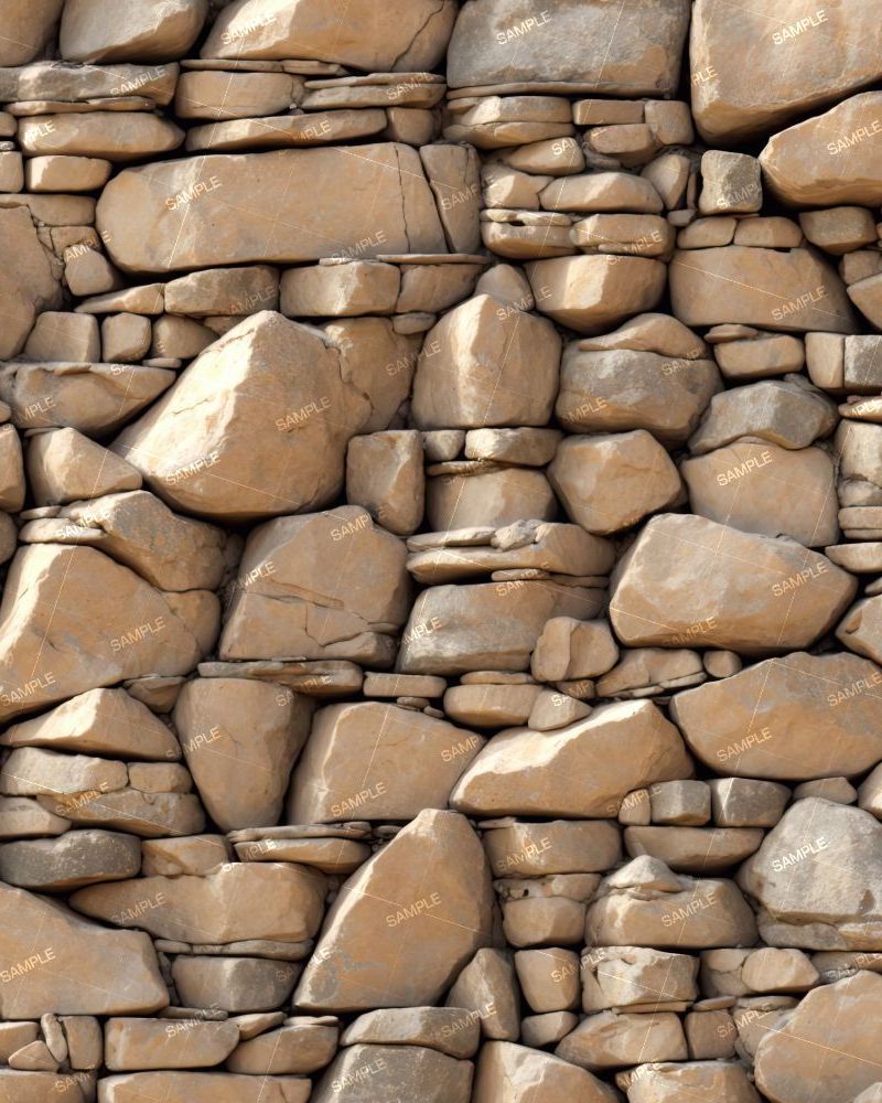 Stacked Stone Wall 48
