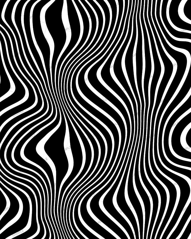 Trippy Wavy Black and White Lines