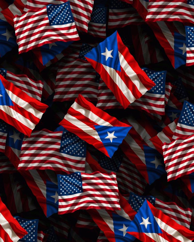 US and Puerto Rico Flags 22