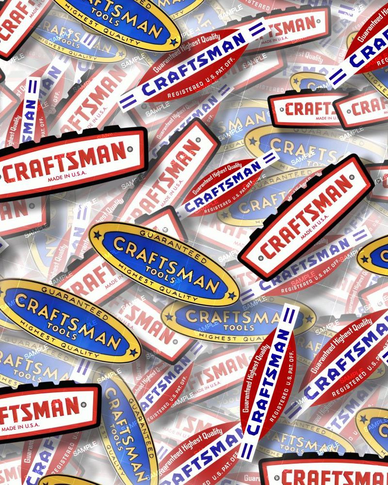 Vintage Craftsman Logos White