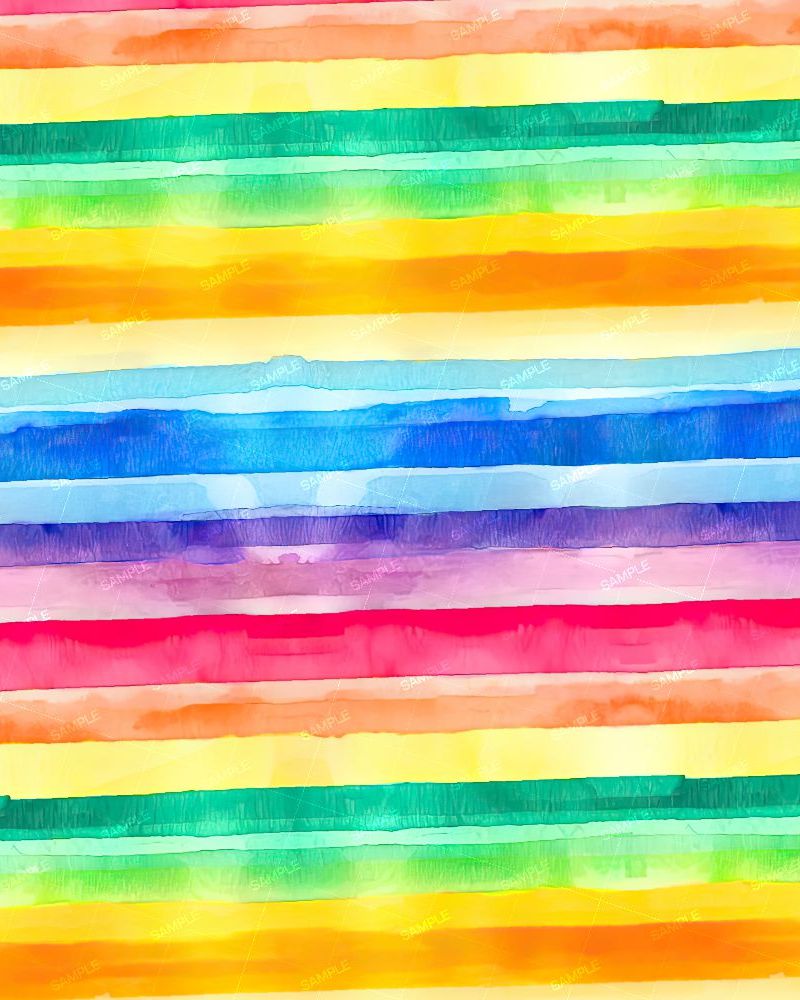 Watercolor Rainbow Stripes
