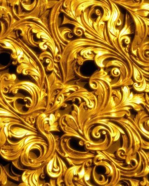 3D Gold Scrollwork 42