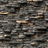 Black Shale Stone Wall