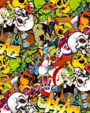 Cartoon Skulls Bomb