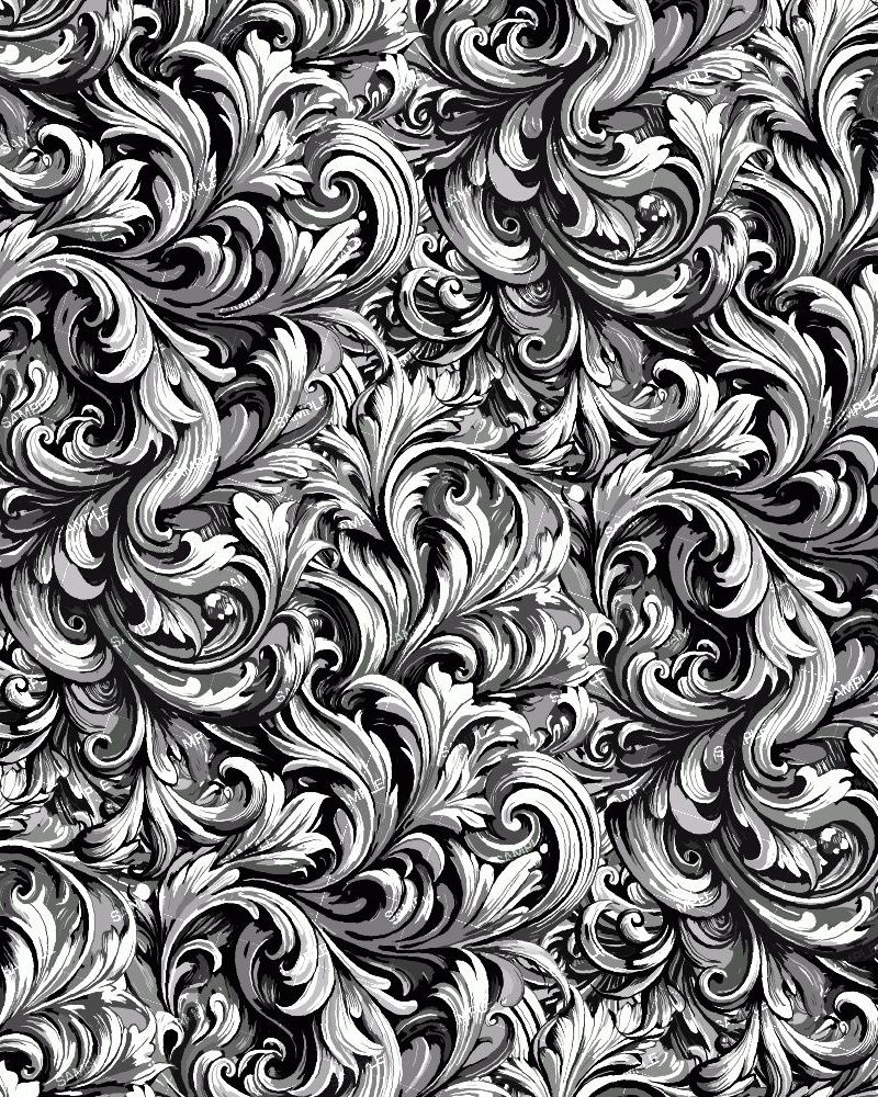 Linocut Scrollwork 76