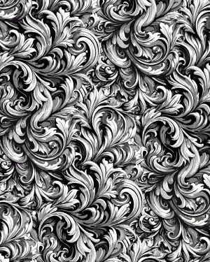 Linocut Scrollwork 76