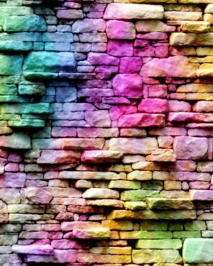 Multicolored Stone Wall 42