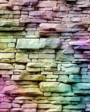 Multicolored Stone Wall 43