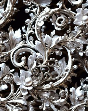 Porcelin and Silver Scrollwork