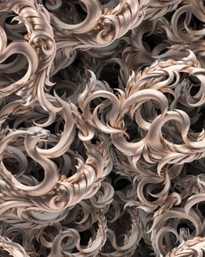 Rose Gold Dragon Scrollwork 22