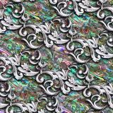 Silver Scrollwork over Mother Of Pearl