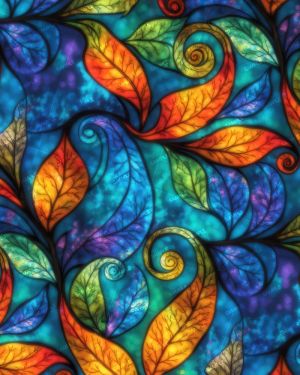 Stained Glass Leaves