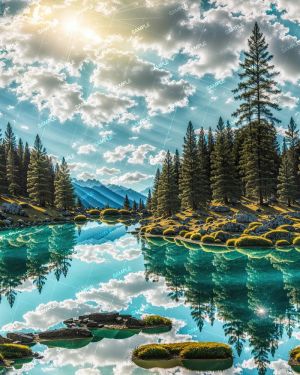 Tranquil Mountain Lake