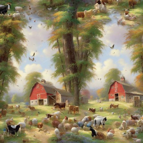 Abstract Farm Life Painting 42
