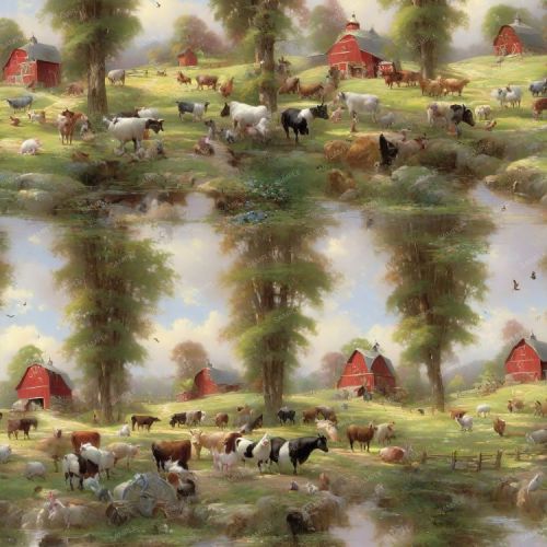 Abstract Farm Life Painting 43