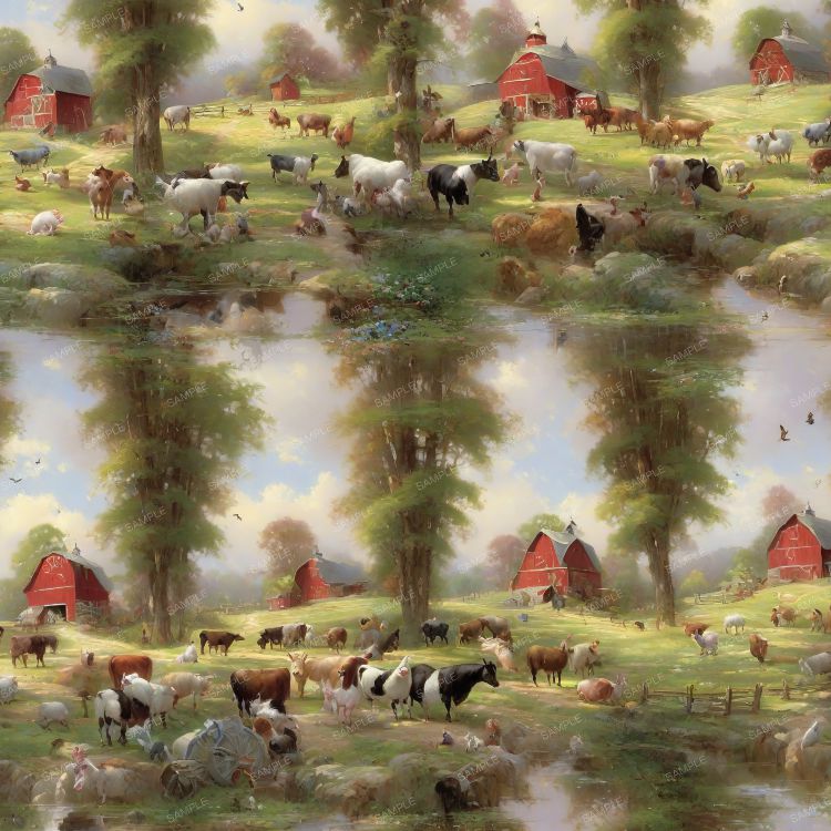 Abstract Farm Life Painting 43