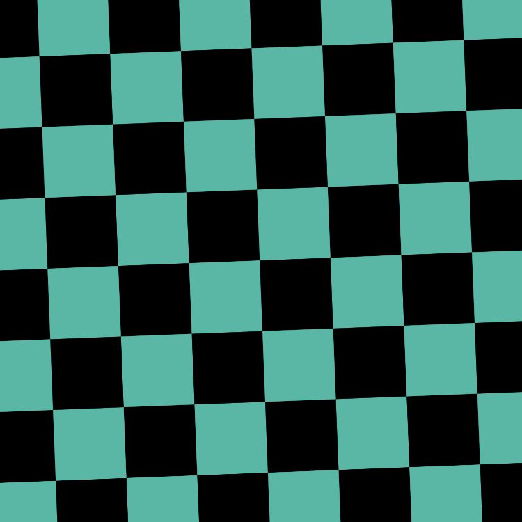 Anime Black Blue Teal Checkered Flag