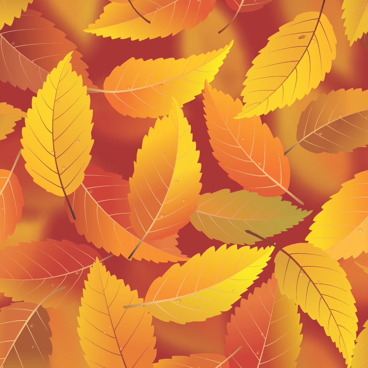 Autumn Cartoon Leaves