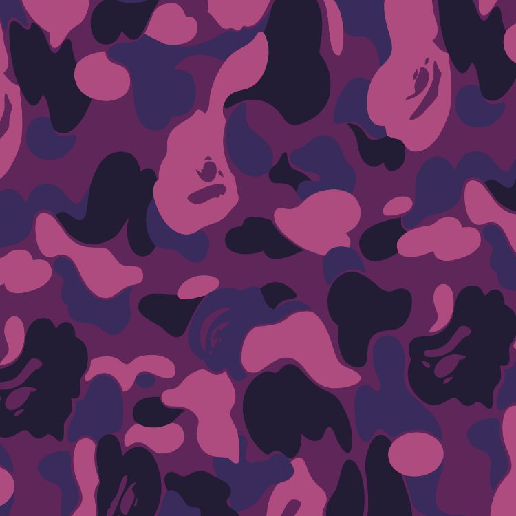 Bathing Ape BAPE Purple Camouflage