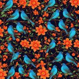 Bird-and-Flower-Wallpaper