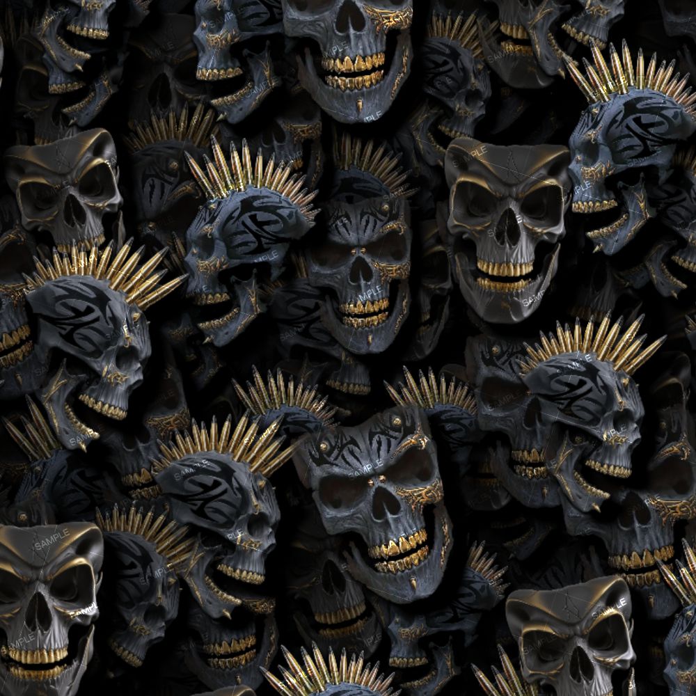 Black and Gold Skulls