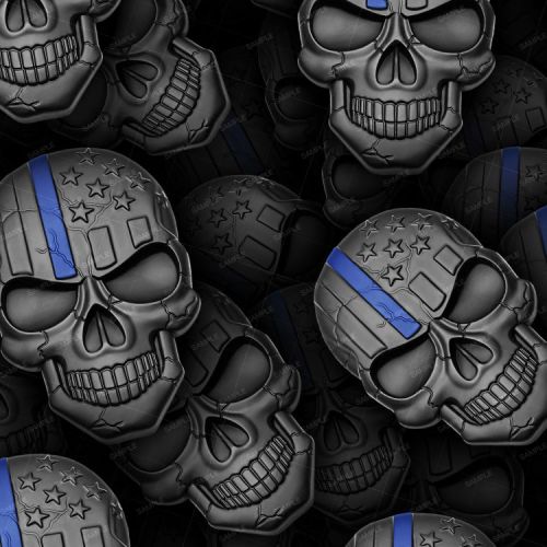 Blue Line Skulls 32