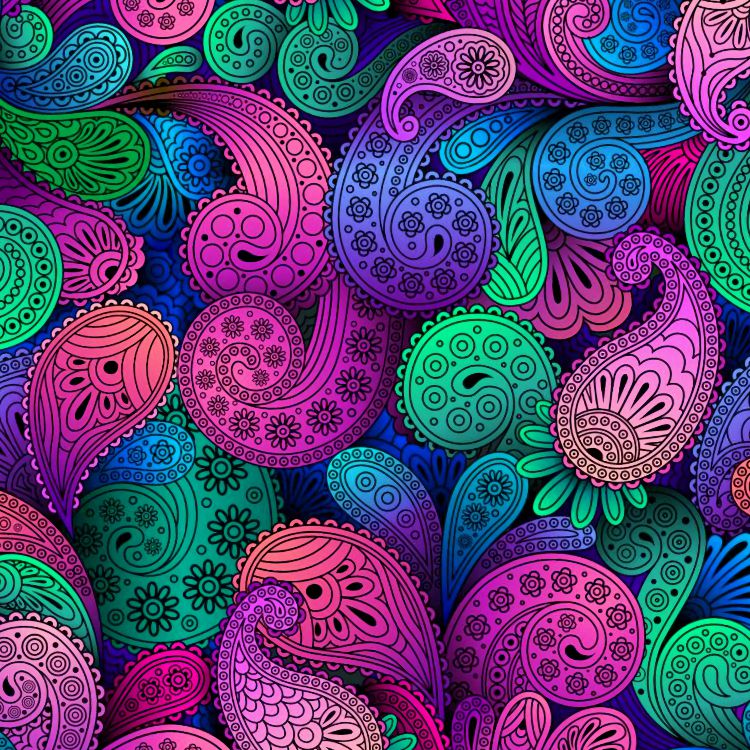 Bright Paisley Pretty Picture